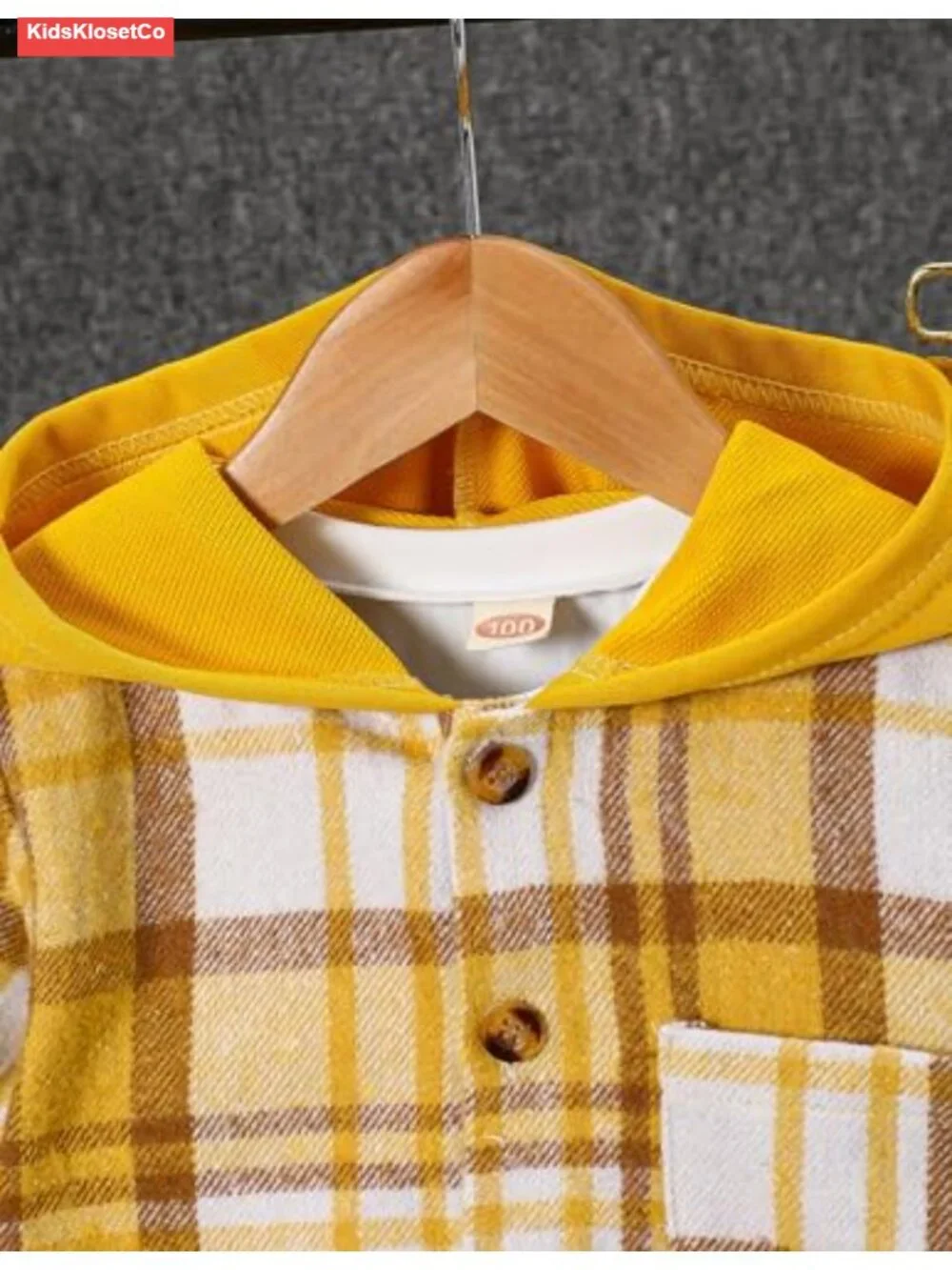 Boys 2 Piece Plaid Hoodie & Cargo Sweatpants Set